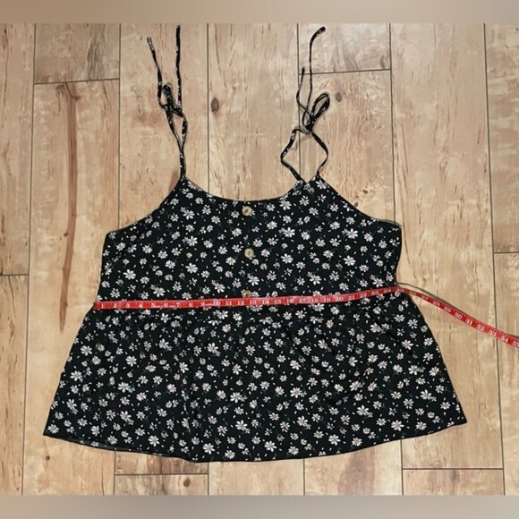 NEW 4 XL SHEIN Unity Plus Tie Shoulder Ditsy Floral Peplum Cami Top - Picture 4 of 8